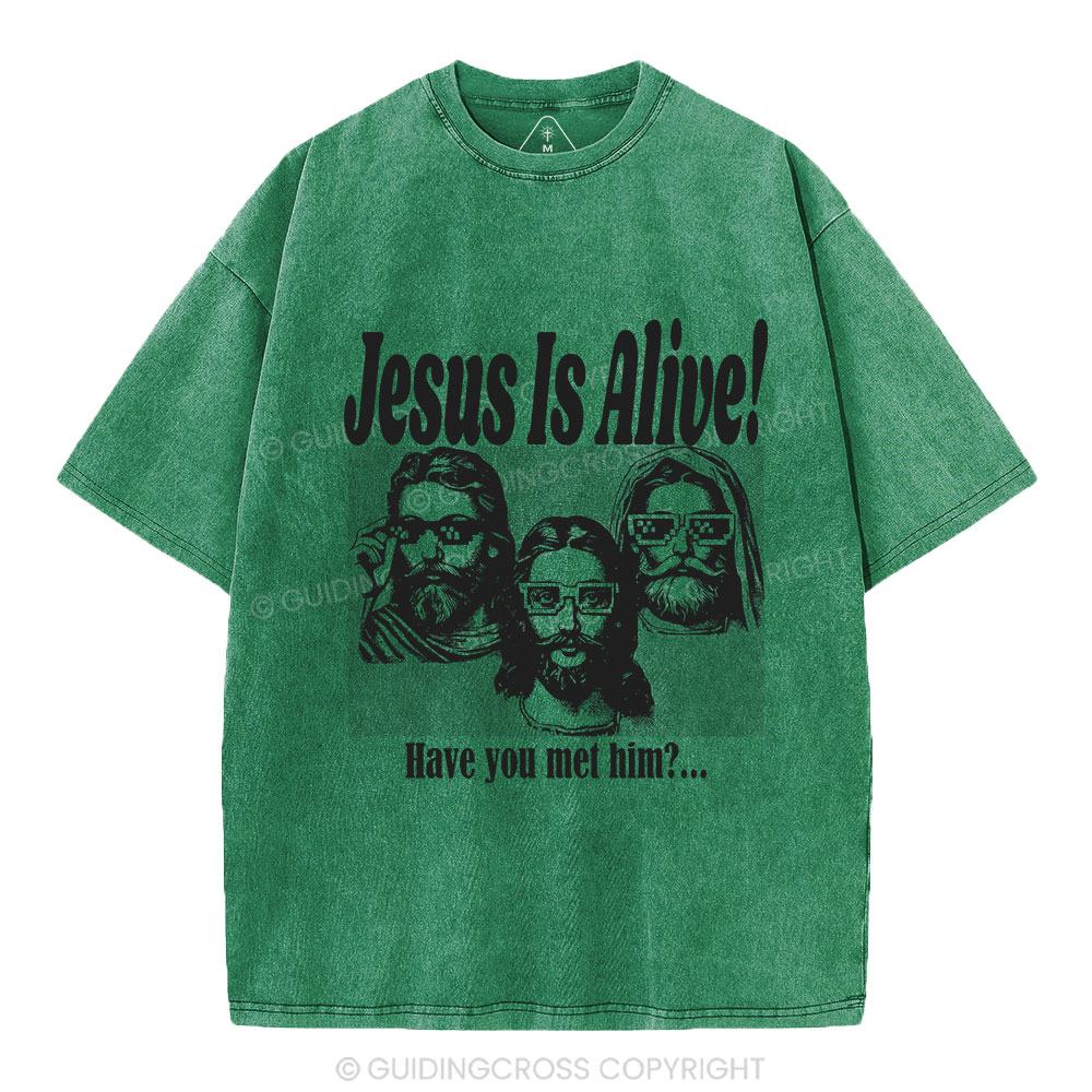 Jesus Is Alive Christian Washed T-Shirt