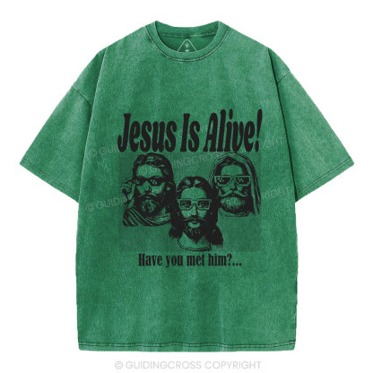 Jesus Is Alive Christian Washed T-Shirt
