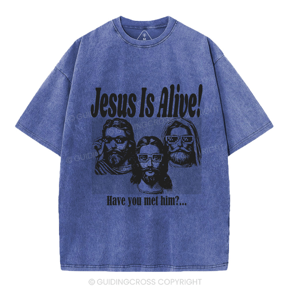 Jesus Is Alive Christian Washed T-Shirt