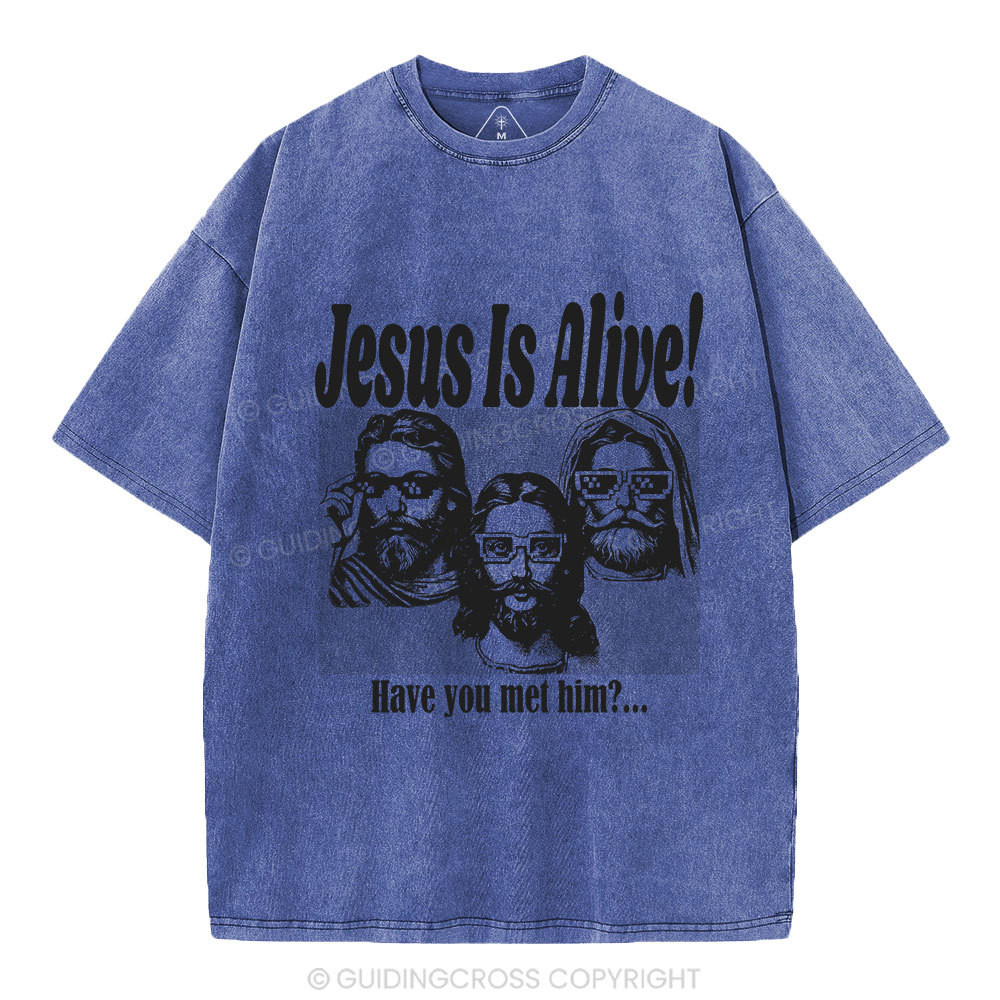 Jesus Is Alive Christian Washed T-Shirt