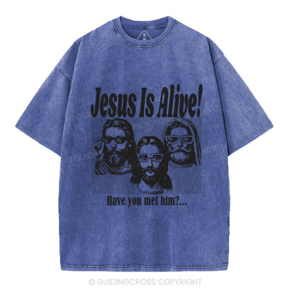 Jesus Is Alive Christian Washed T-Shirt