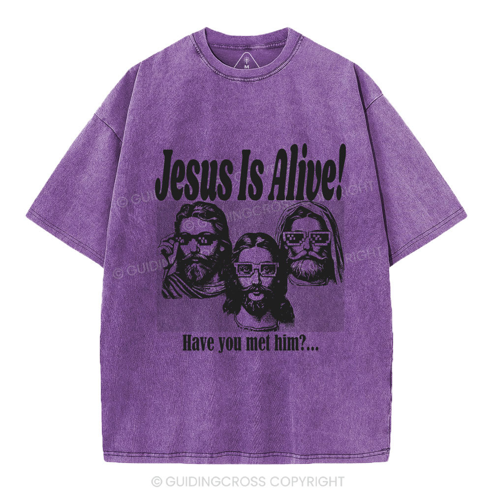 Jesus Is Alive Christian Washed T-Shirt