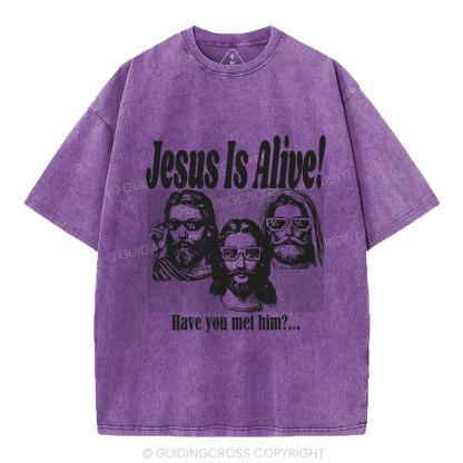 Jesus Is Alive Christian Washed T-Shirt