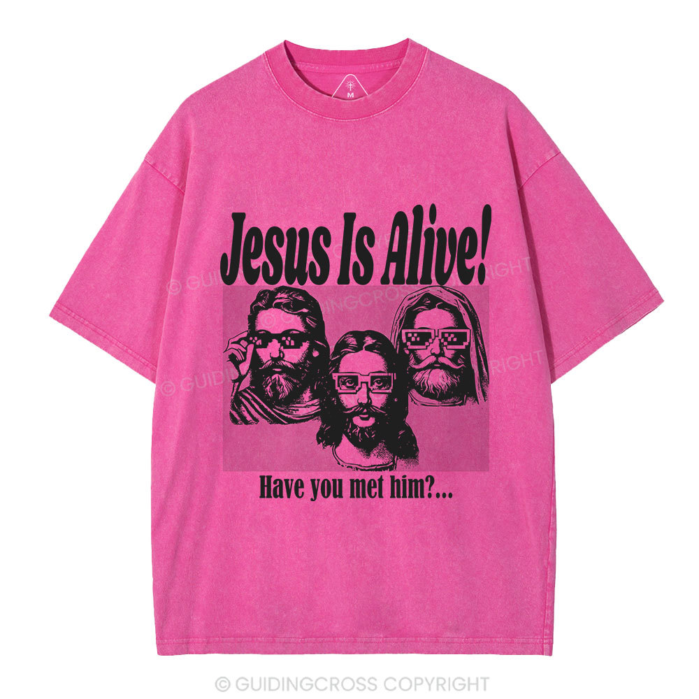 Jesus Is Alive Christian Washed T-Shirt