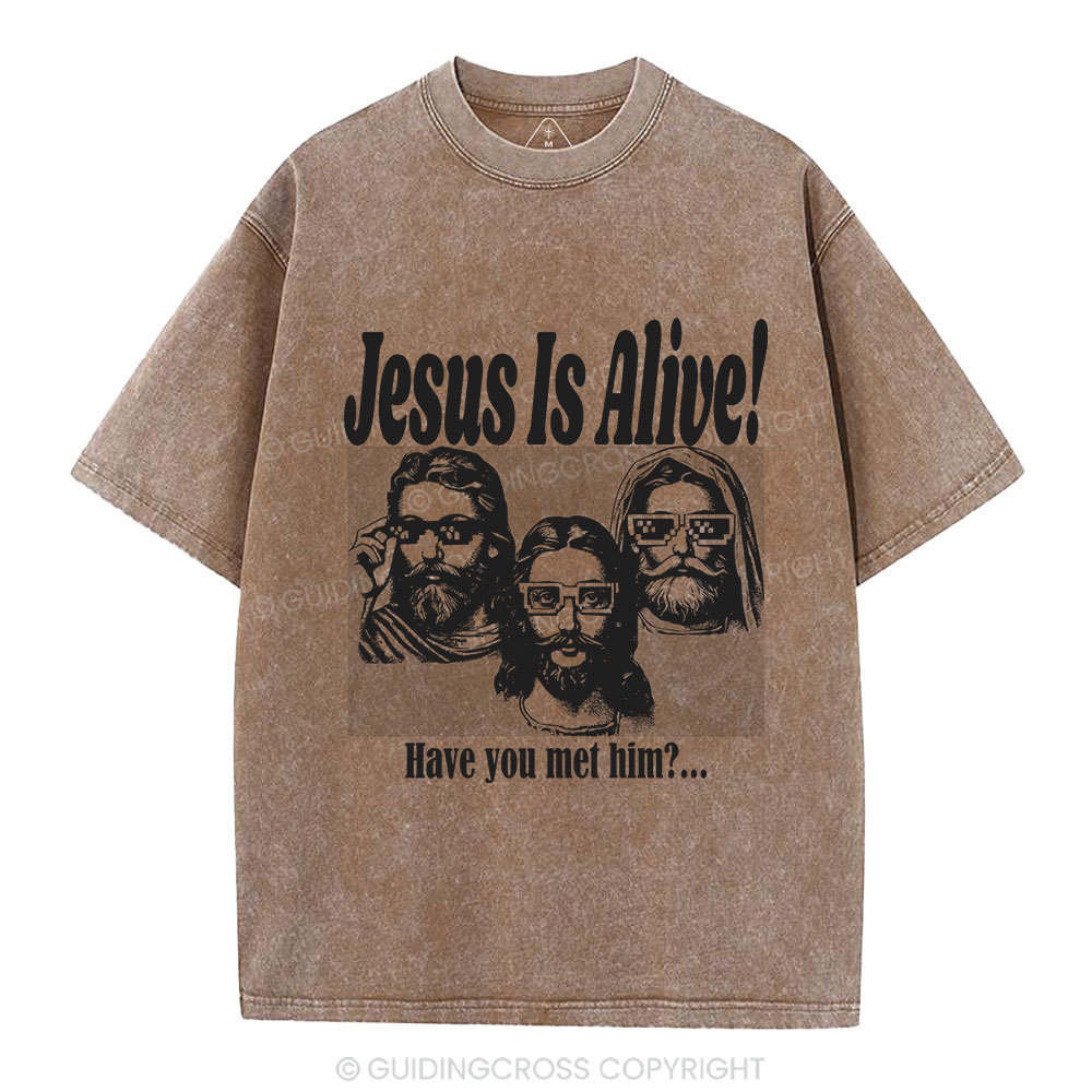 Jesus Is Alive Christian Washed T-Shirt