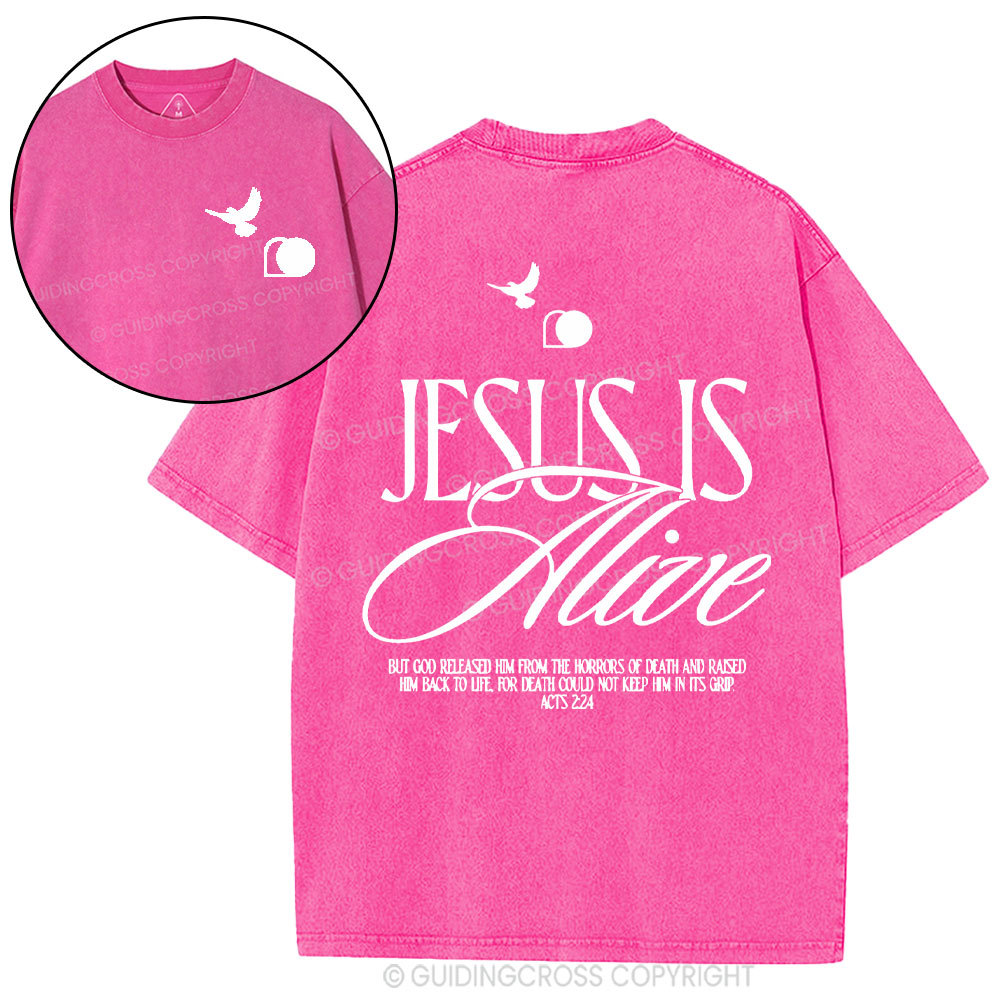 Jesus Is Alive Christian Washed T-Shirt
