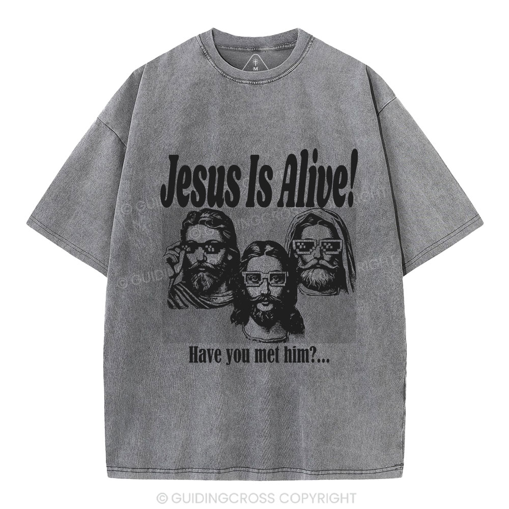Jesus Is Alive Christian Washed T-Shirt