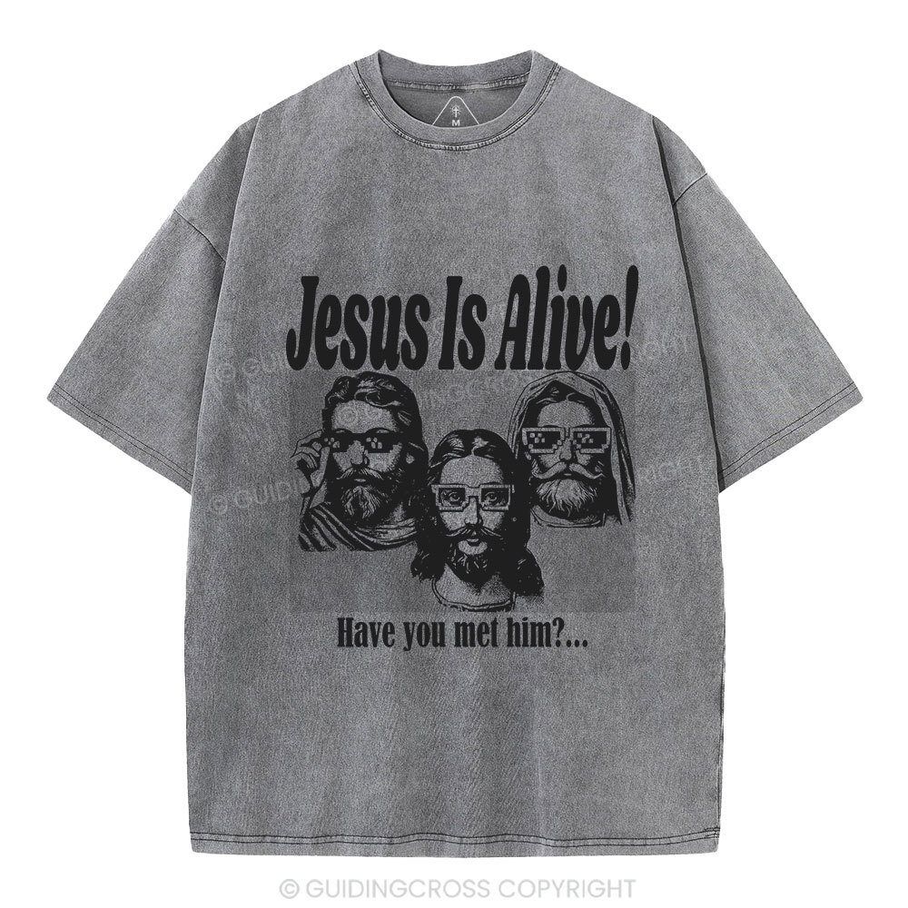 Jesus Is Alive Christian Washed T-Shirt