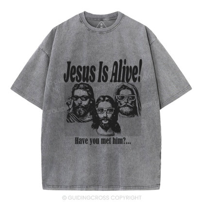 Jesus Is Alive Christian Washed T-Shirt