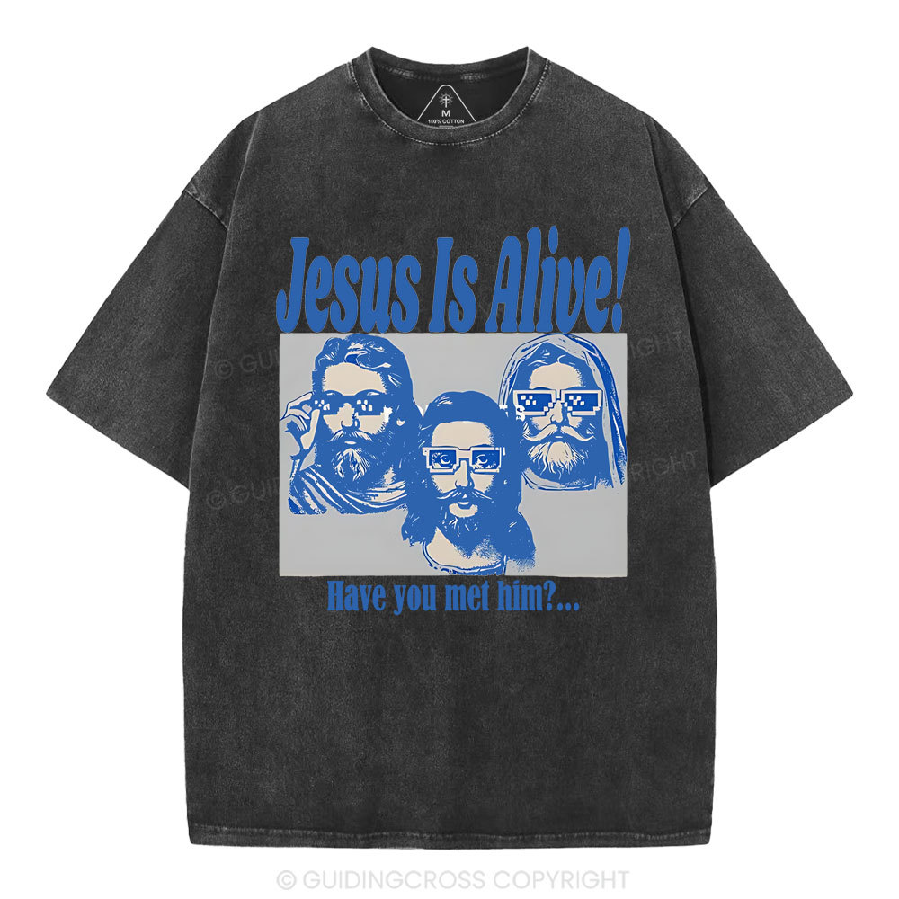 Jesus Is Alive Christian Washed T-Shirt