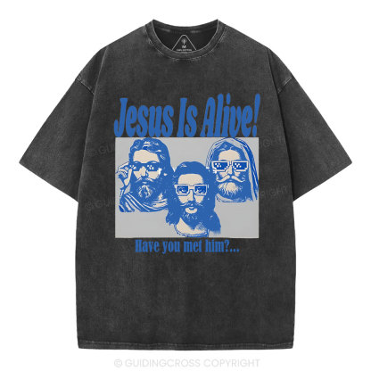 Jesus Is Alive Christian Washed T-Shirt