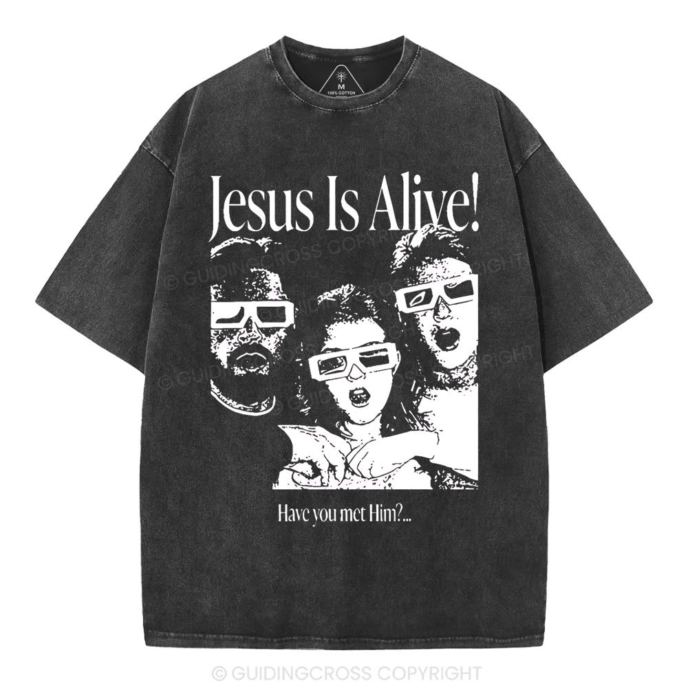 Jesus Is Alive Christian Washed T-Shirt