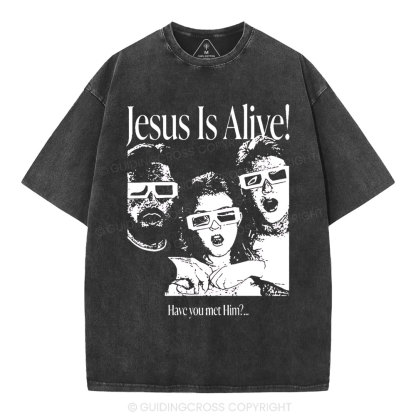 Jesus Is Alive Christian Washed T-Shirt