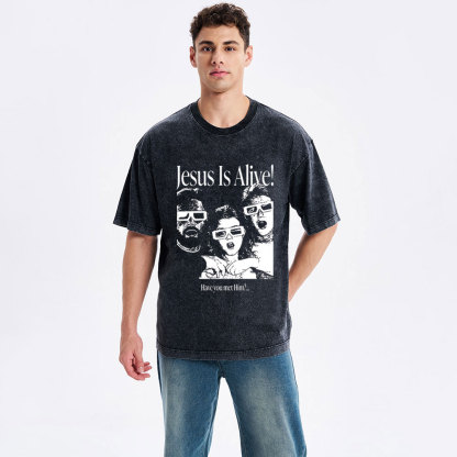 Jesus Is Alive Christian Washed T-Shirt