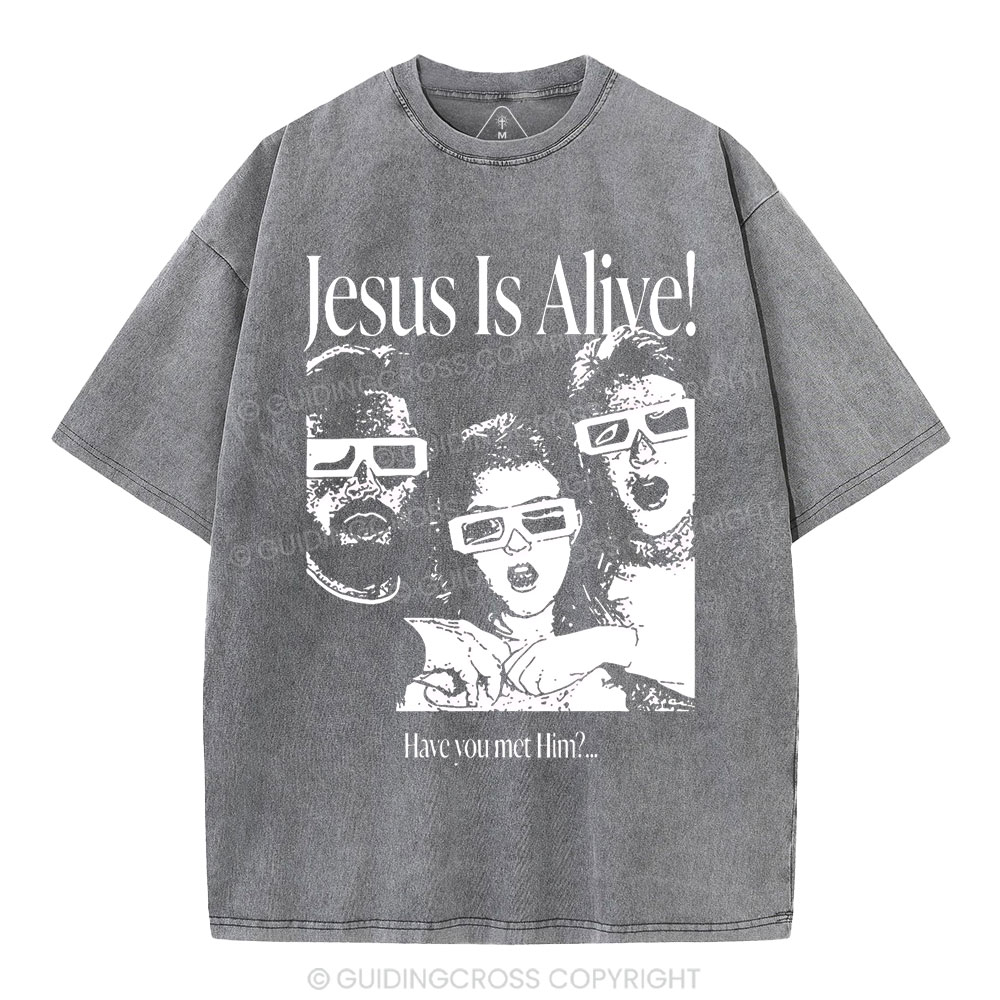 Jesus Is Alive Christian Washed T-Shirt