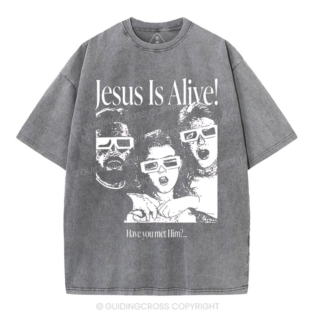 Jesus Is Alive Christian Washed T-Shirt
