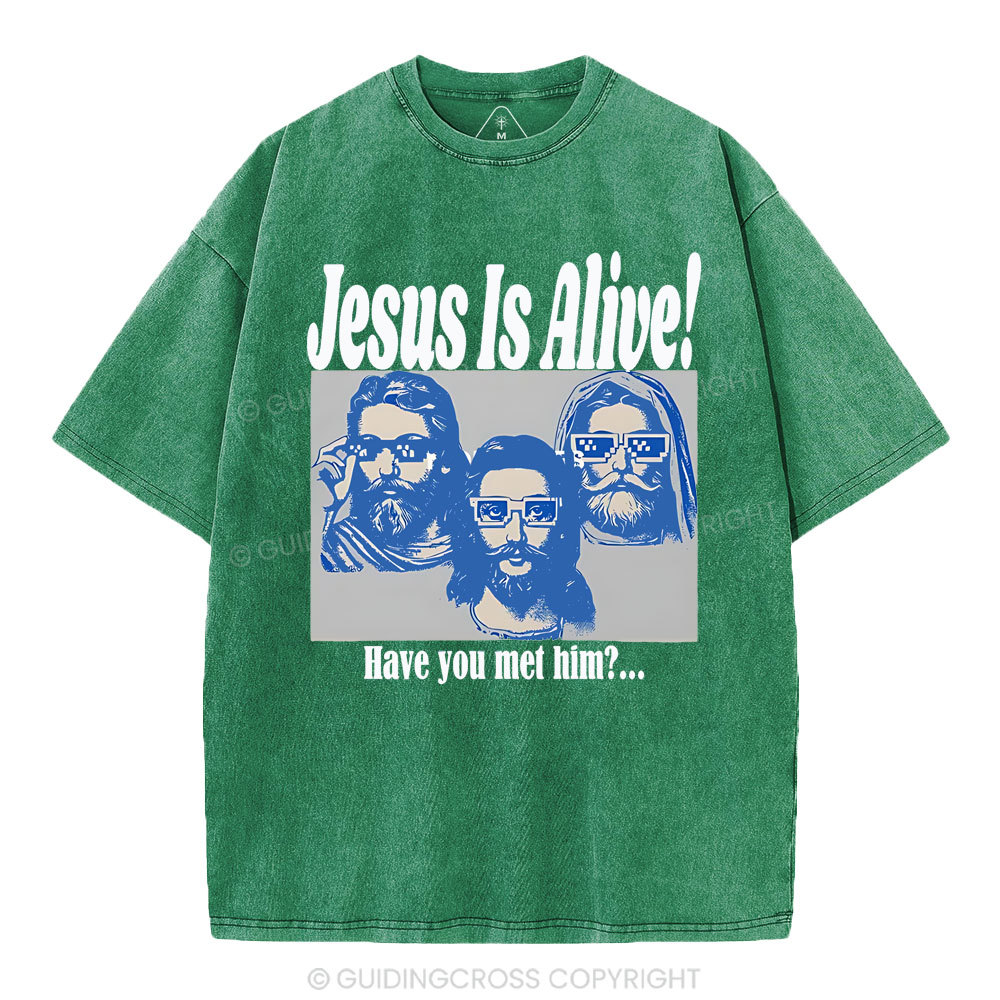 Jesus Is Alive Christian Washed T-Shirt