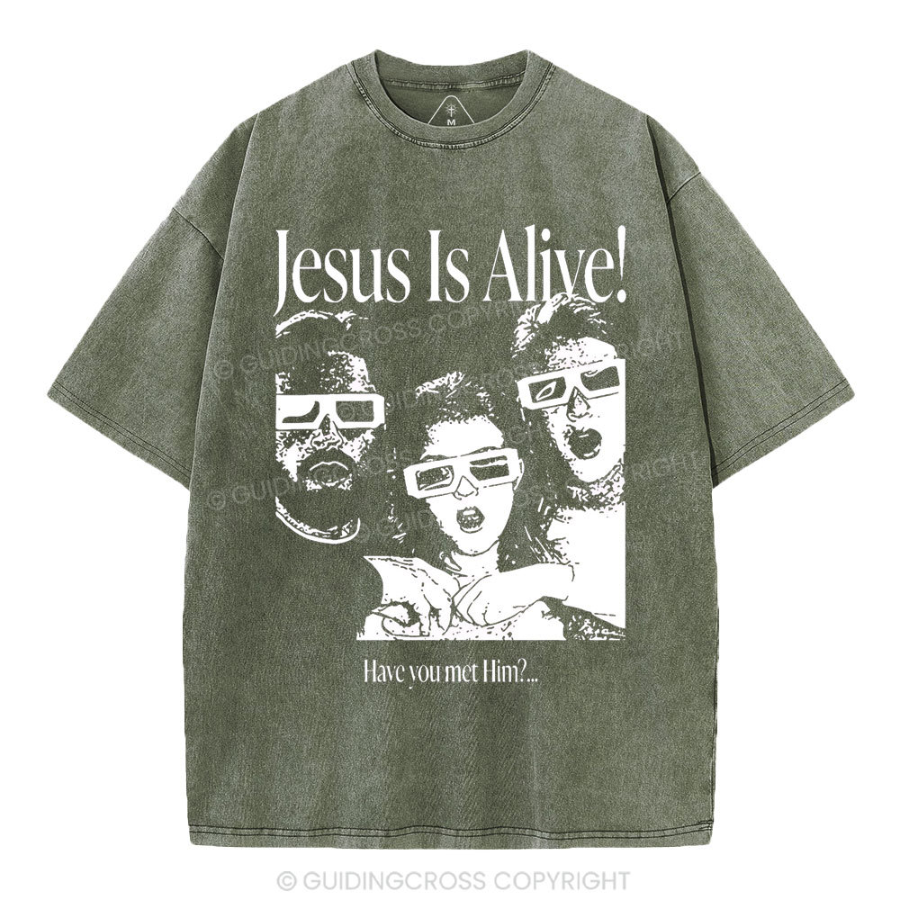 Jesus Is Alive Christian Washed T-Shirt