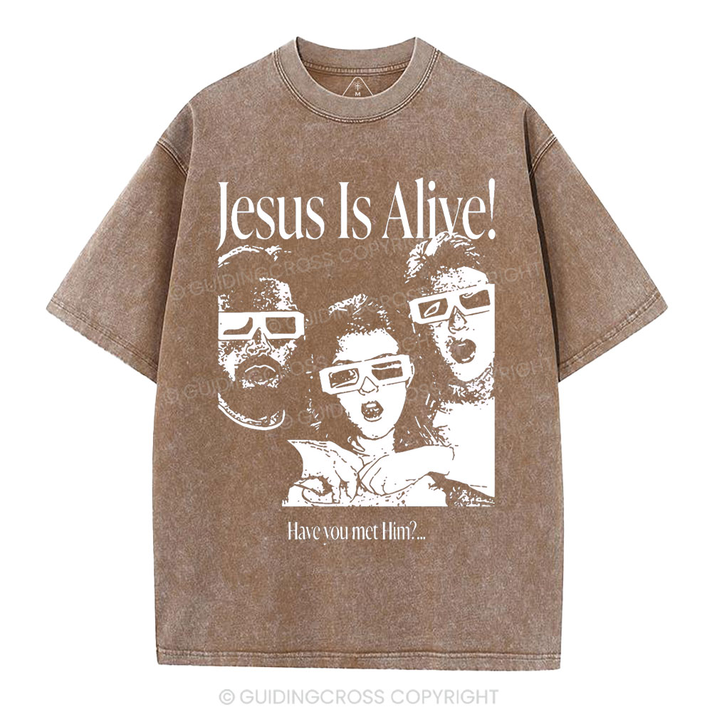 Jesus Is Alive Christian Washed T-Shirt