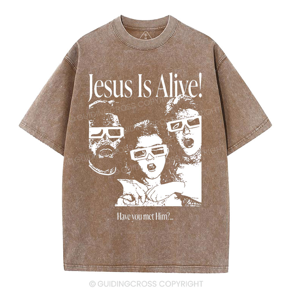 Jesus Is Alive Christian Washed T-Shirt