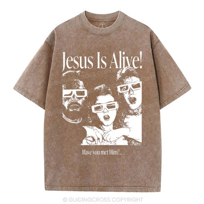 Jesus Is Alive Christian Washed T-Shirt
