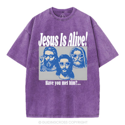 Jesus Is Alive Christian Washed T-Shirt