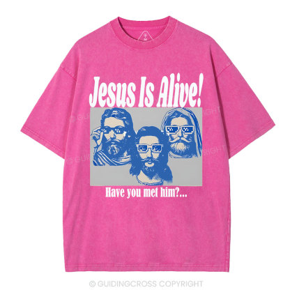 Jesus Is Alive Christian Washed T-Shirt
