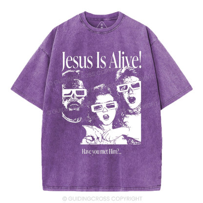 Jesus Is Alive Christian Washed T-Shirt