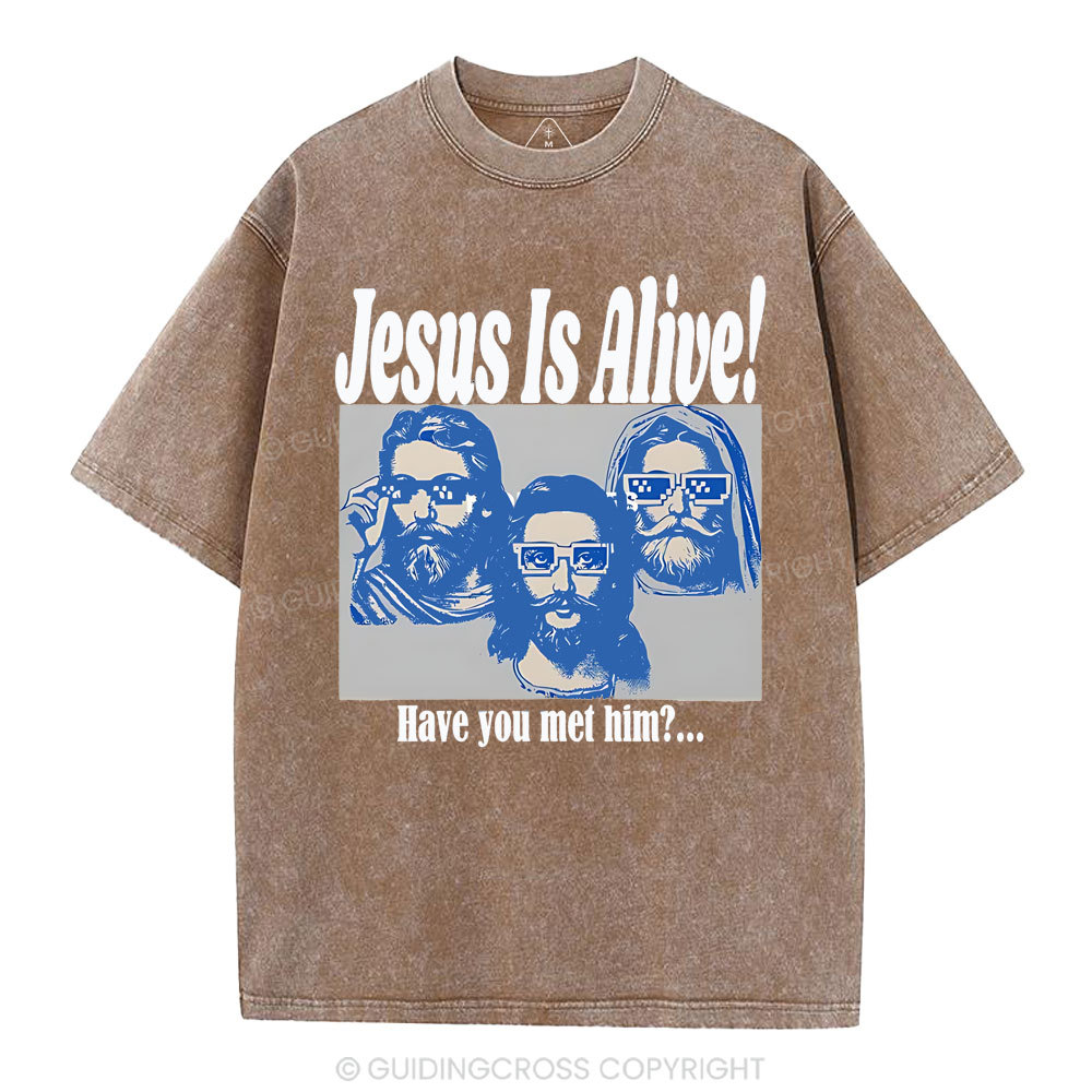 Jesus Is Alive Christian Washed T-Shirt