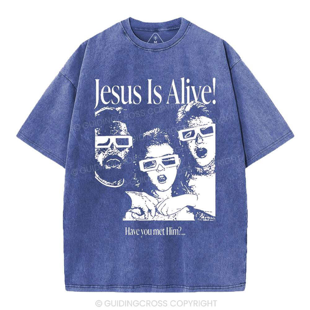 Jesus Is Alive Christian Washed T-Shirt