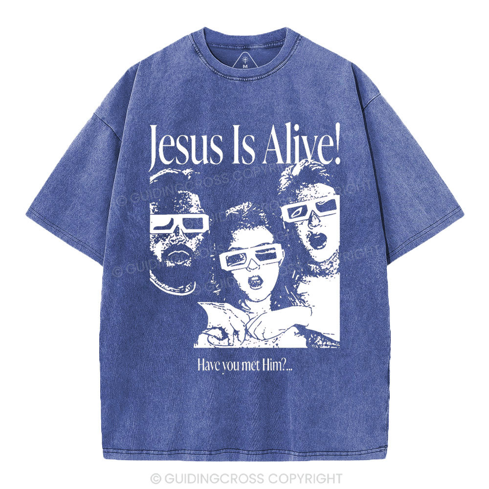 Jesus Is Alive Christian Washed T-Shirt