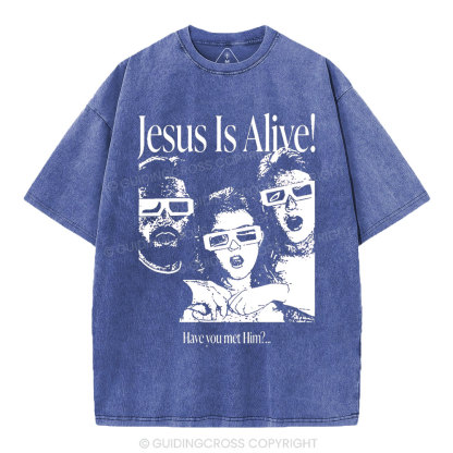 Jesus Is Alive Christian Washed T-Shirt