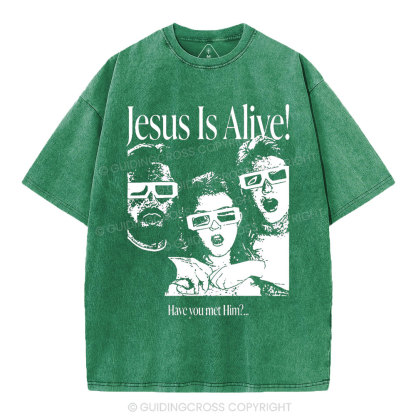 Jesus Is Alive Christian Washed T-Shirt
