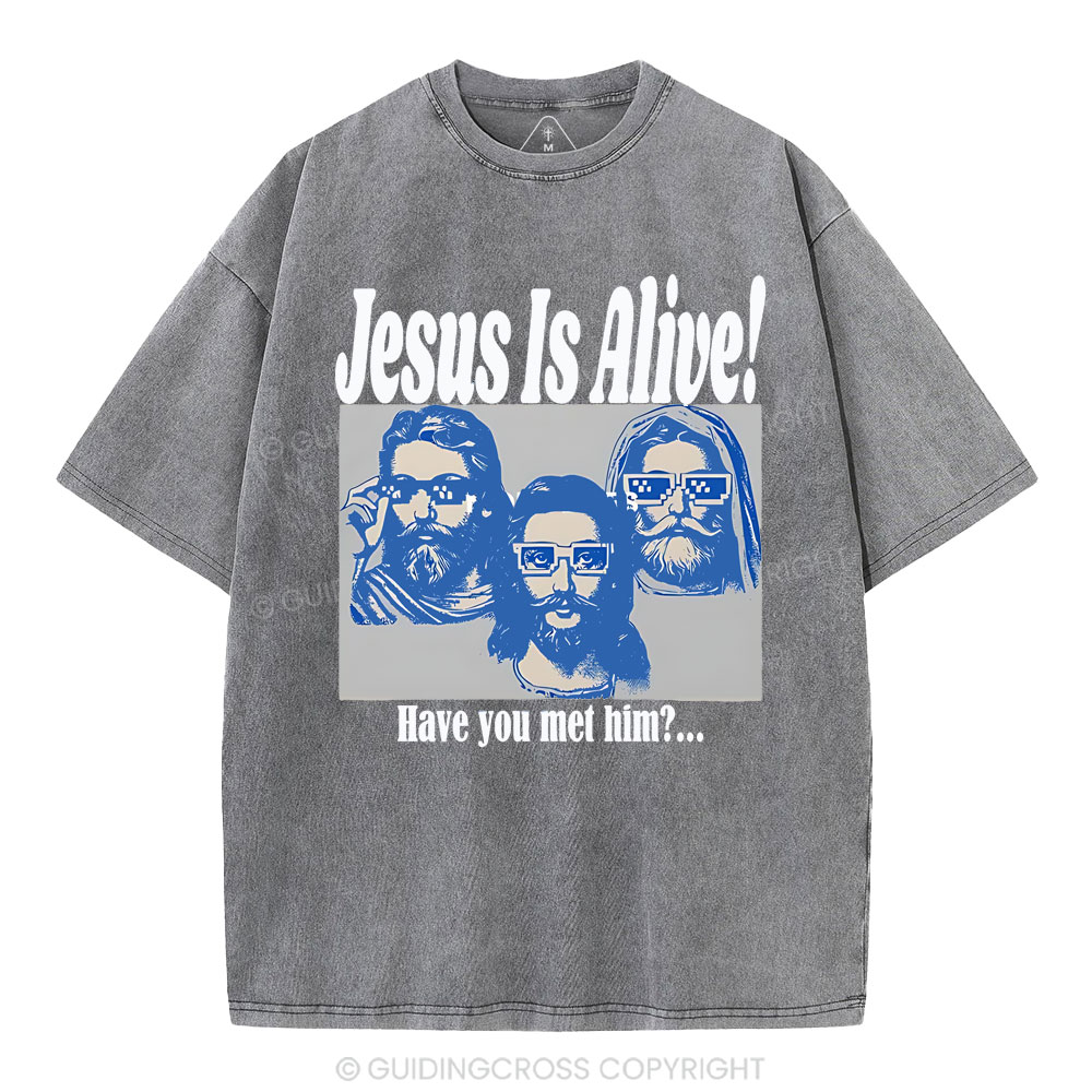 Jesus Is Alive Christian Washed T-Shirt