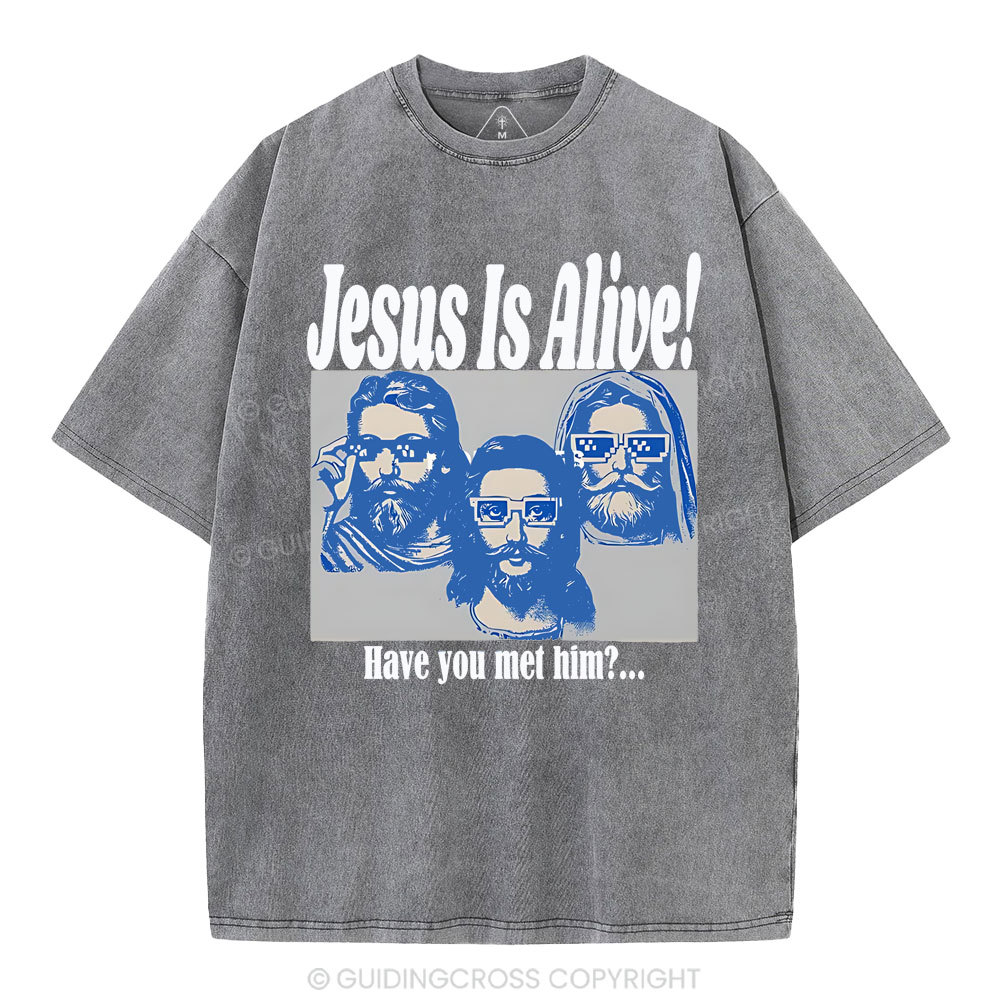Jesus Is Alive Christian Washed T-Shirt