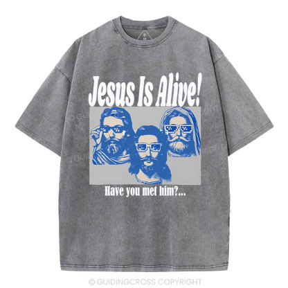 Jesus Is Alive Christian Washed T-Shirt