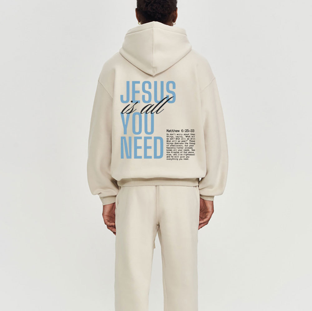 Jesus Is All You Need Christian Premium Fleece Hoodie Set