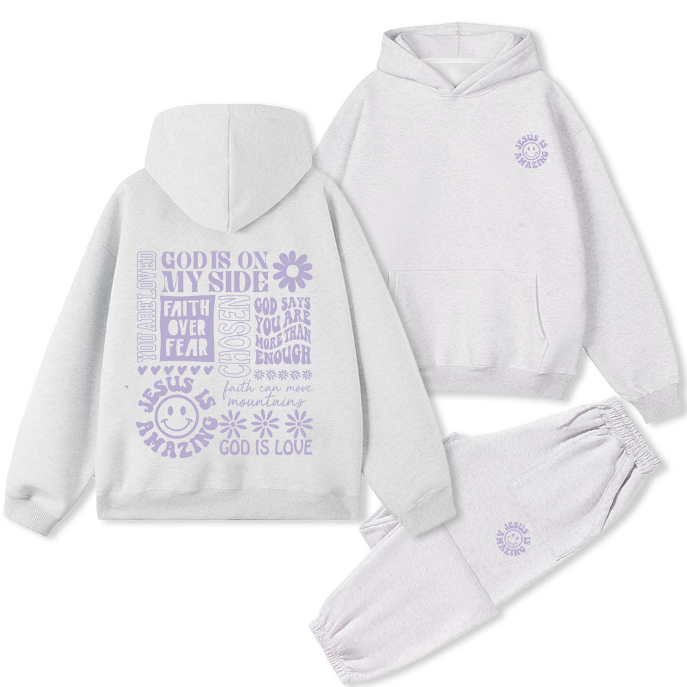 Jesus Is Amazing Christian Premium Fleece Hoodie Set