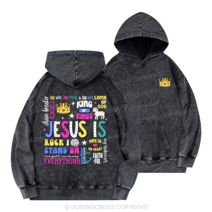 Jesus Is Christian Washed Hoodie