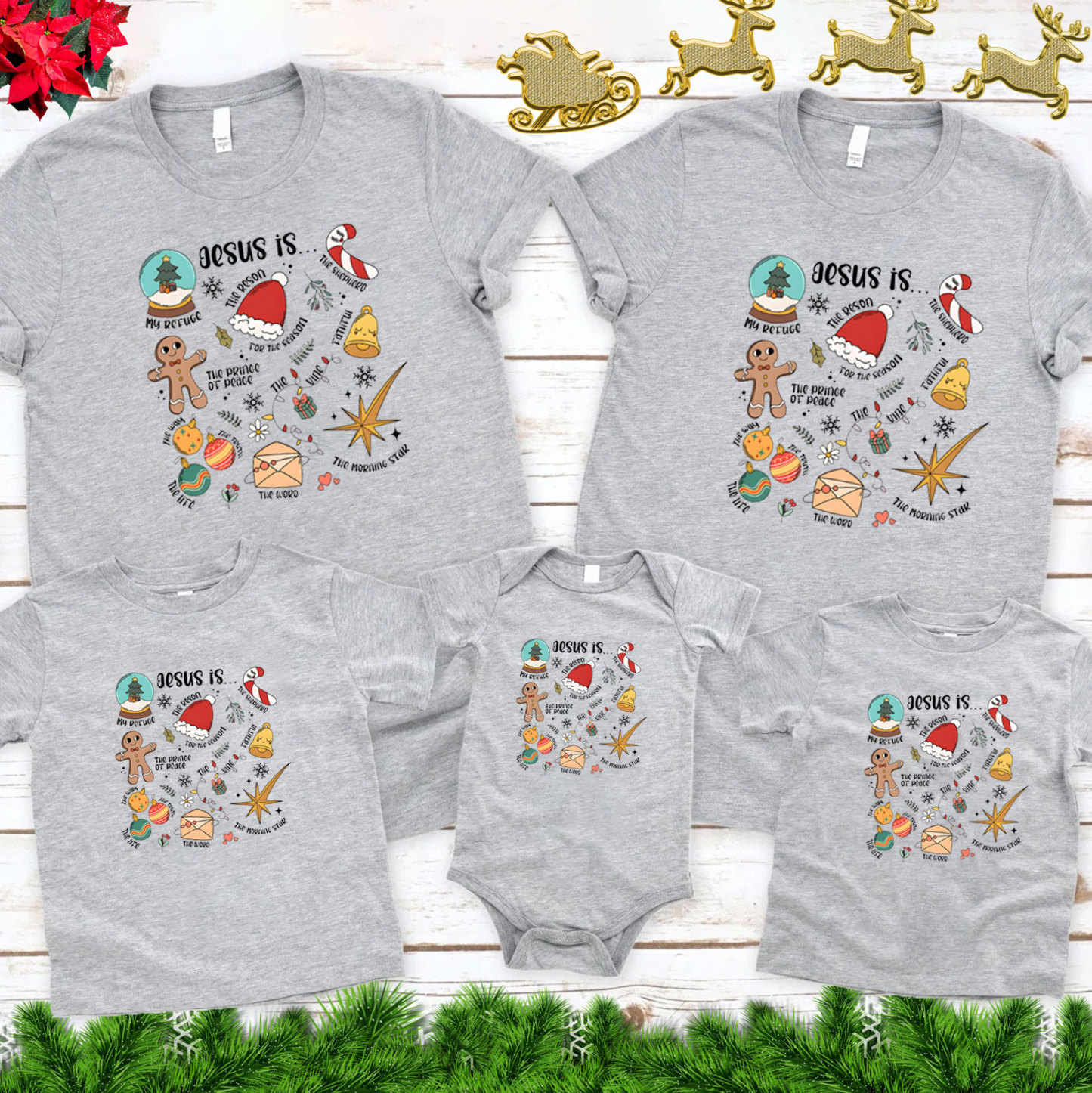 Jesus Is Christmas Family Matching Shirts
