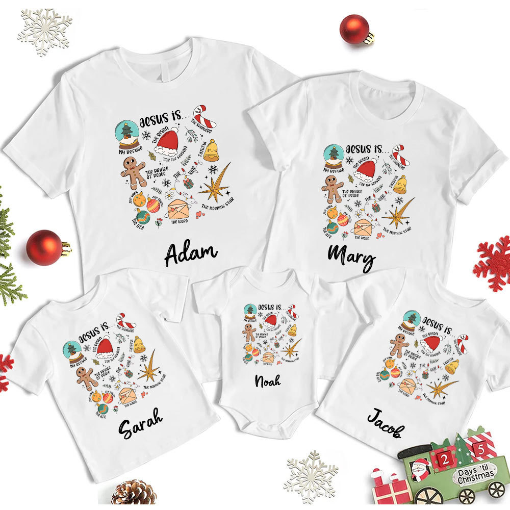 Personalized Jesus Is Christmas Family Matching Shirts
