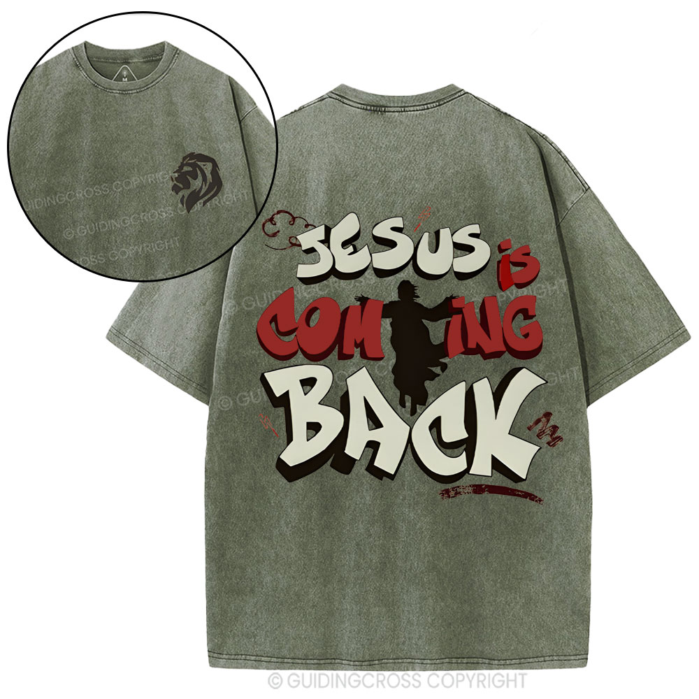 Jesus Is Coming Back Christian Washed T-Shirt