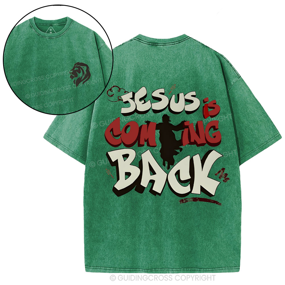 Jesus Is Coming Back Christian Washed T-Shirt