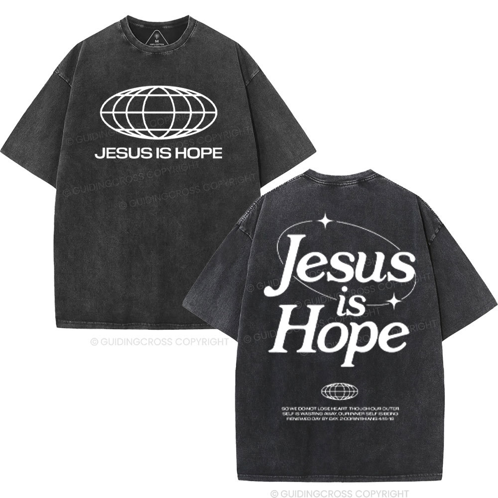 Jesus Is Hope Christian Washed T-Shirt