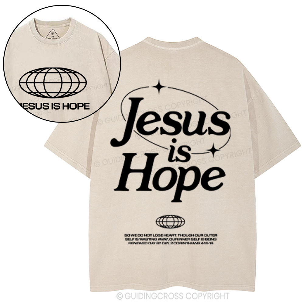 Jesus Is Hope Christian Washed T-Shirt