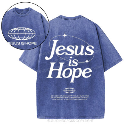 Jesus Is Hope Christian Washed T-Shirt