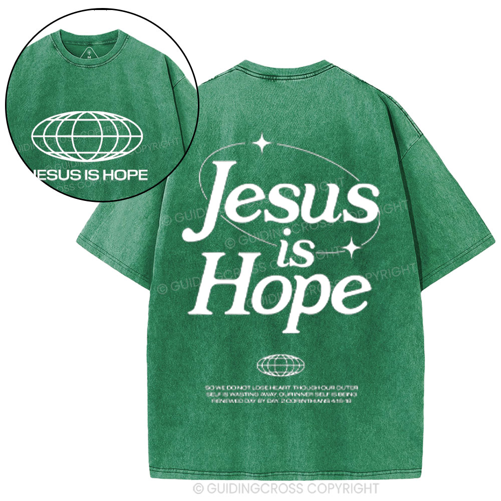 Jesus Is Hope Christian Washed T-Shirt