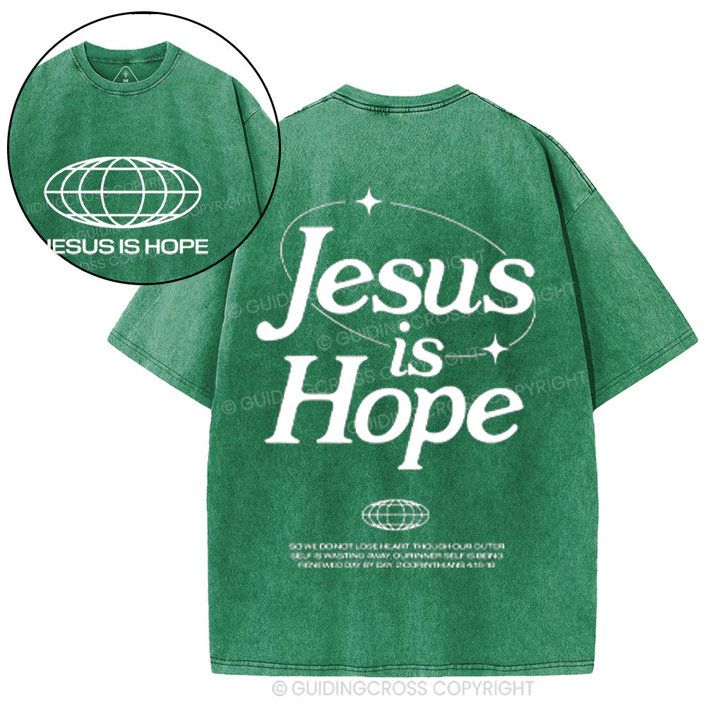 Jesus Is Hope Christian Washed T-Shirt