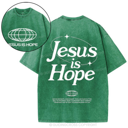 Jesus Is Hope Christian Washed T-Shirt