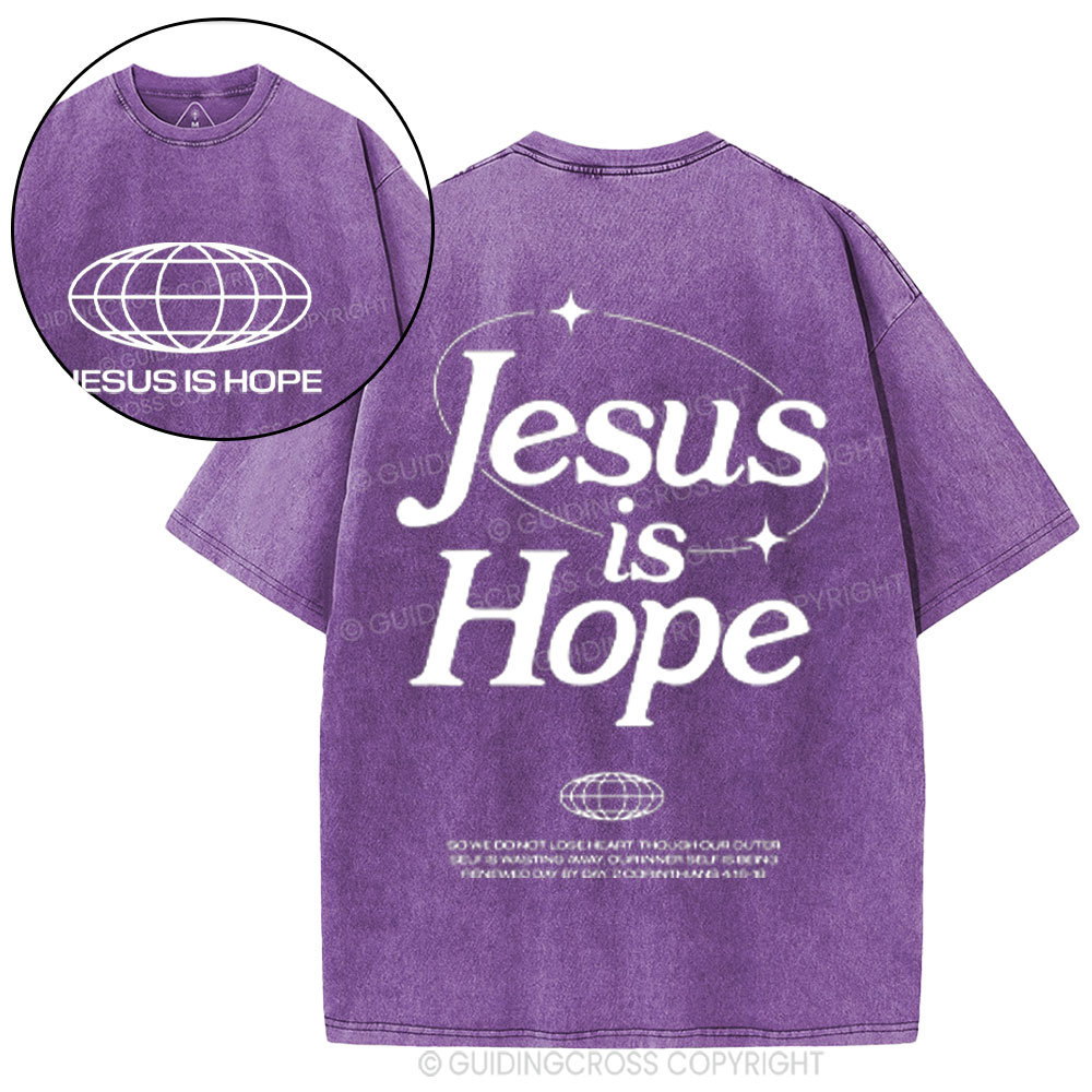 Jesus Is Hope Christian Washed T-Shirt